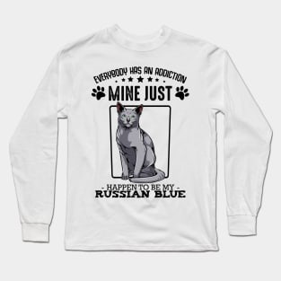 Russian Blue Cat Long Sleeve T-Shirt